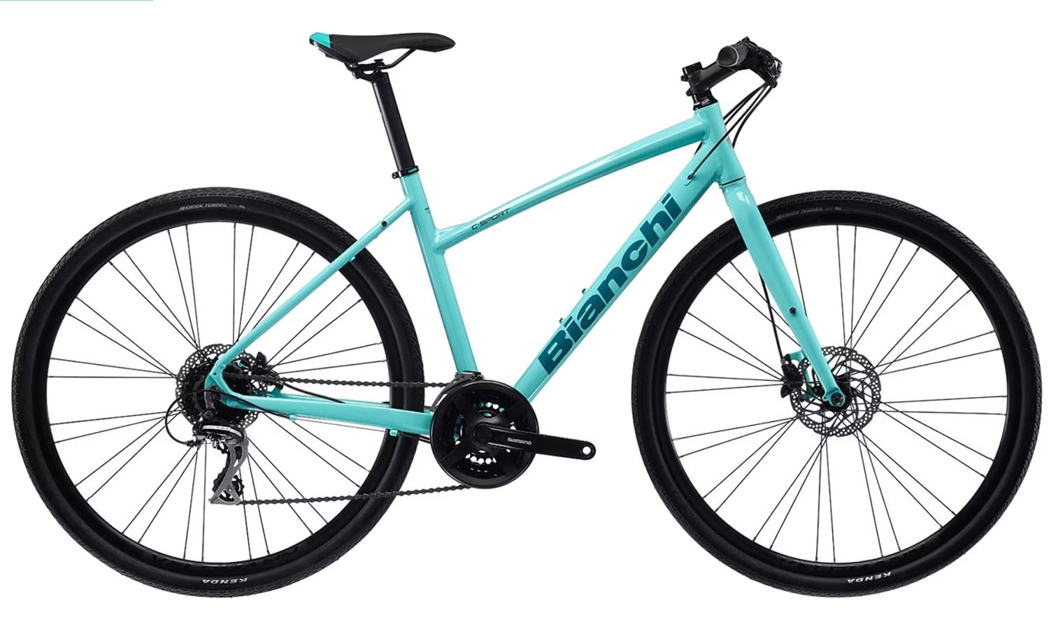 Фотография Велосипед BIANCHI City C-Sport Dama 2 Acera 24s Disc H Celeste Размер рамы 43